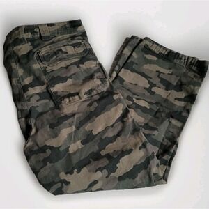 Duluth Trading Mens Deluxe Fire Hose Pants Camo Relaxed Fit 42x30 Cargo Utility